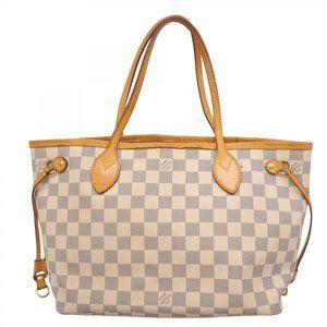 Louis Vuitton Damier Azur Neverfull PM Tote Bag N51110 White Women's